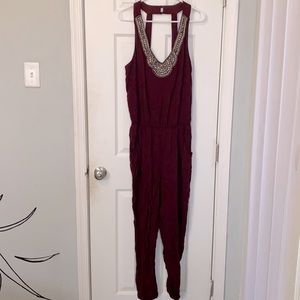 Burgundy Jumpsuit